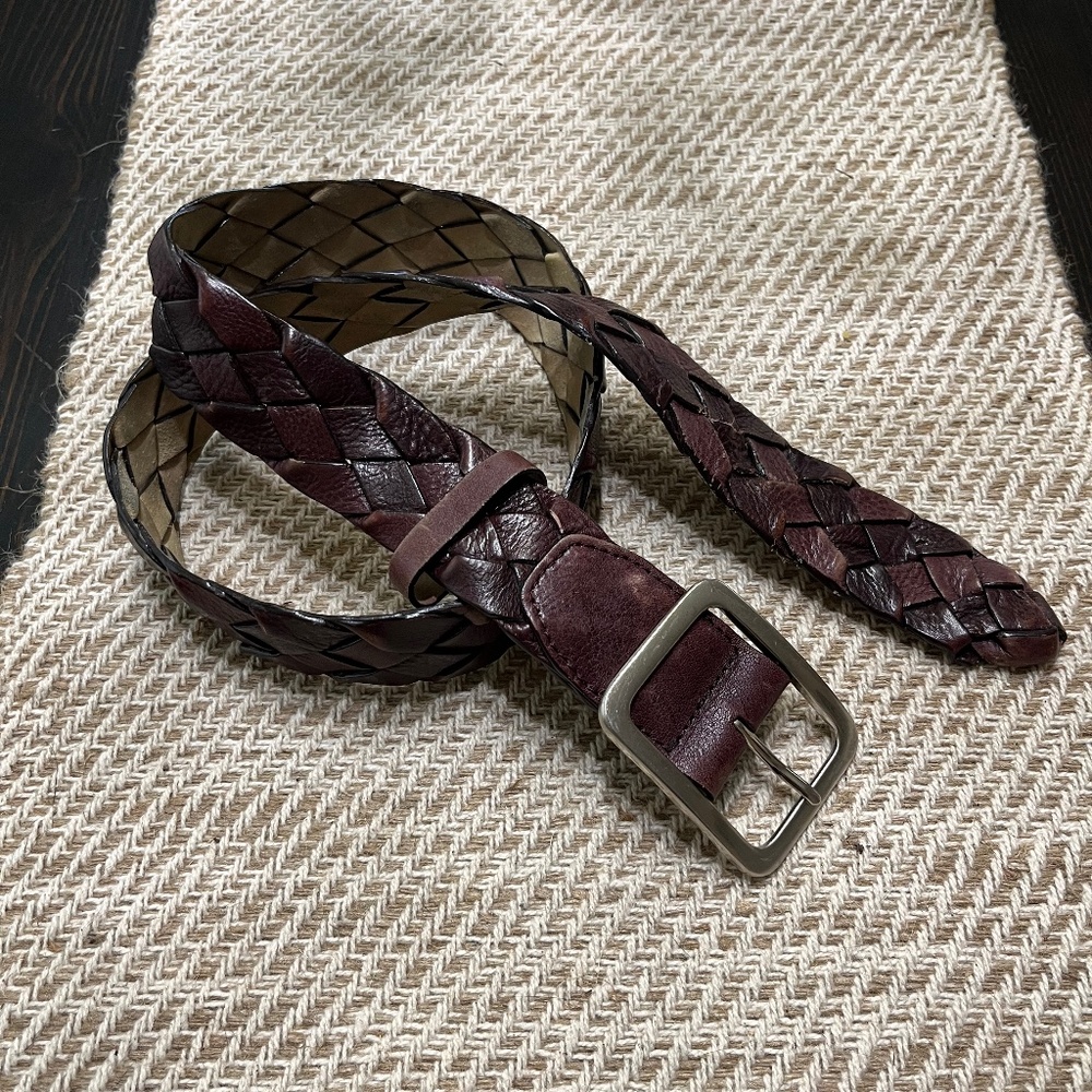 Talbots Braided Genuine Leather Belt
